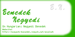 benedek negyedi business card